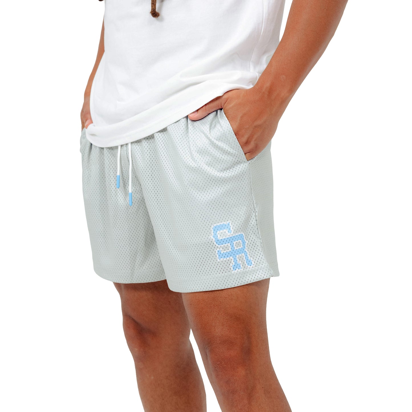 Varsity Mesh Shorts (Grey/Blue)