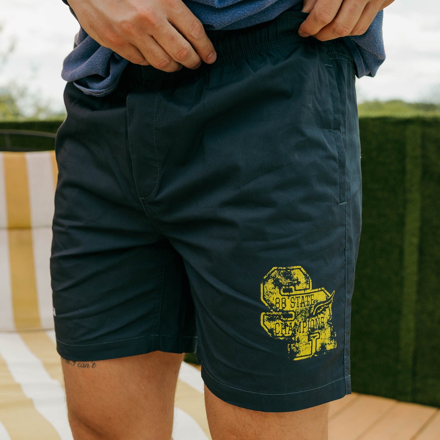 Steve All American Beach Shorts (Navy Blue)