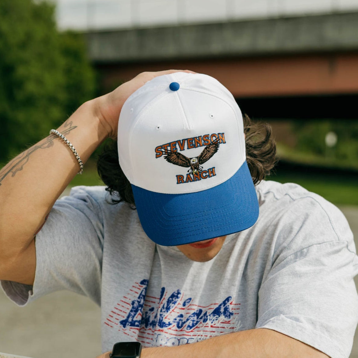 Flying Eagle Structured Hat (White/Blue)