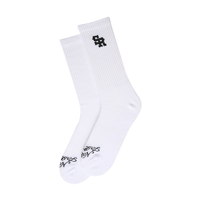 Calcetines de punto (blanco/negro)
