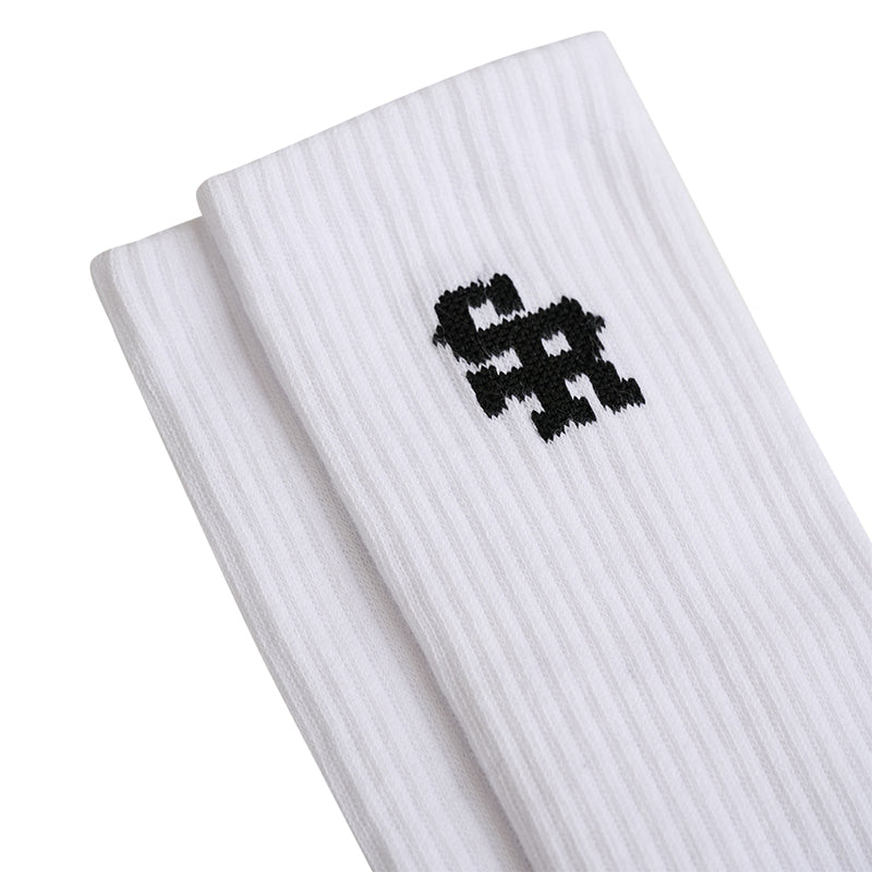 Calcetines de punto (blanco/negro)