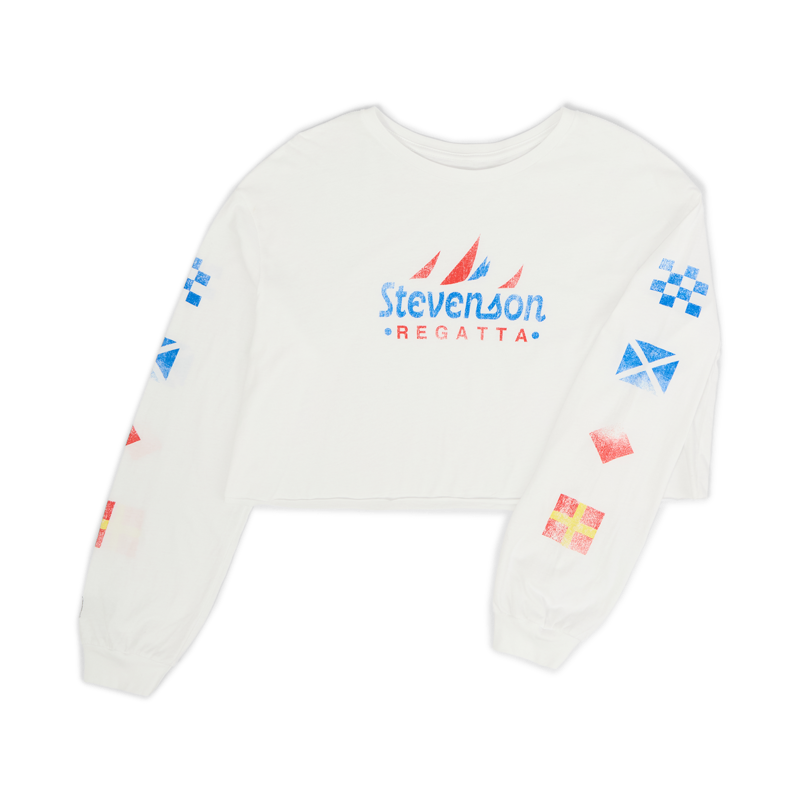 Womens Regatta Cropped Long Sleeve Tee (White)