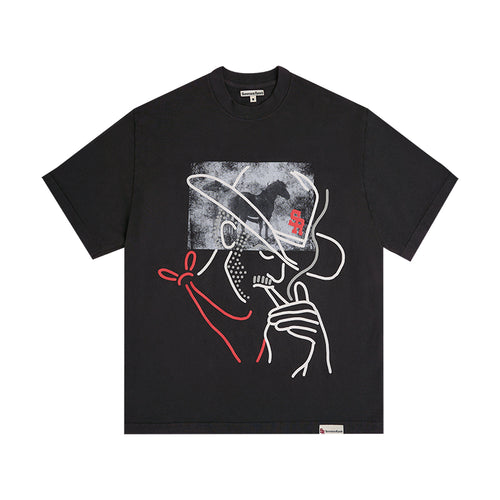 Smoking Cowboy Tee (Vintage Black)