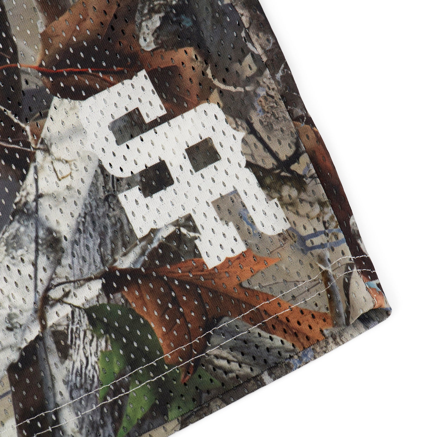 Premium Mesh Varsity Shorts (Woodland Camo)