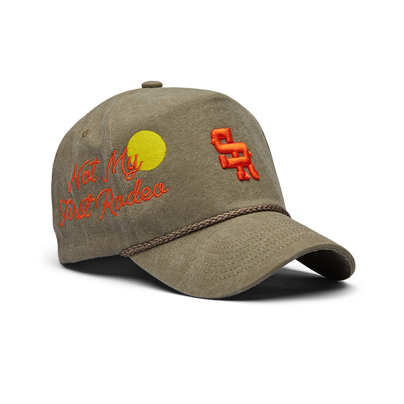 Desert Structured Rope Hat (Grey/Orange)