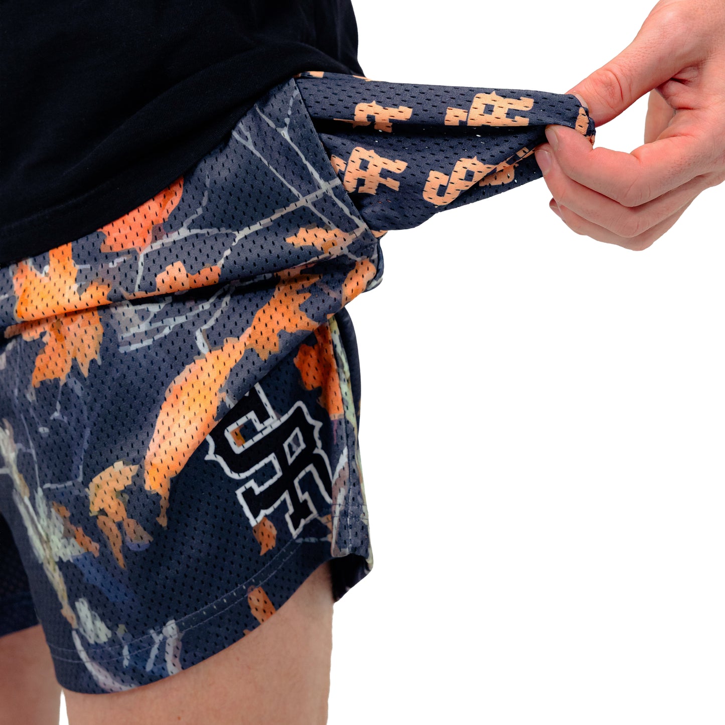 Varsity Mesh Shorts (Forest Camo)
