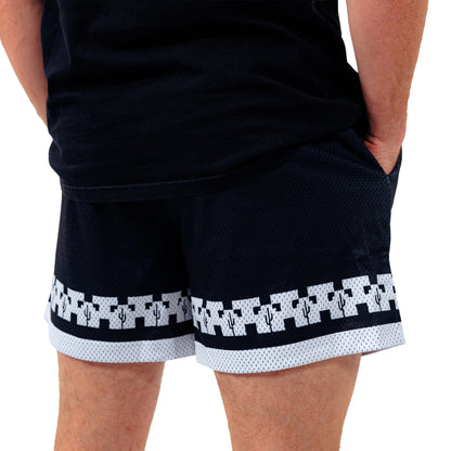 Varsity Mesh Shorts (Black/White)