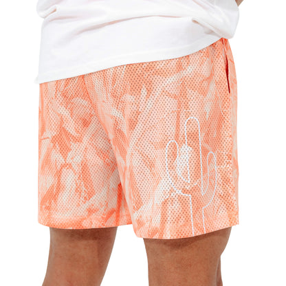 Varsity Mesh Shorts (Peach Camo)
