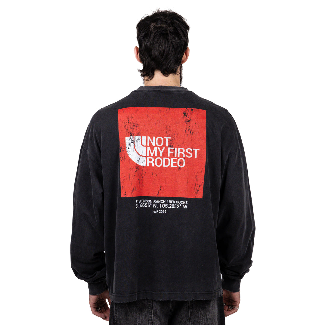 Red Rocks Northface Longsleeve Tee (Vintage Black)