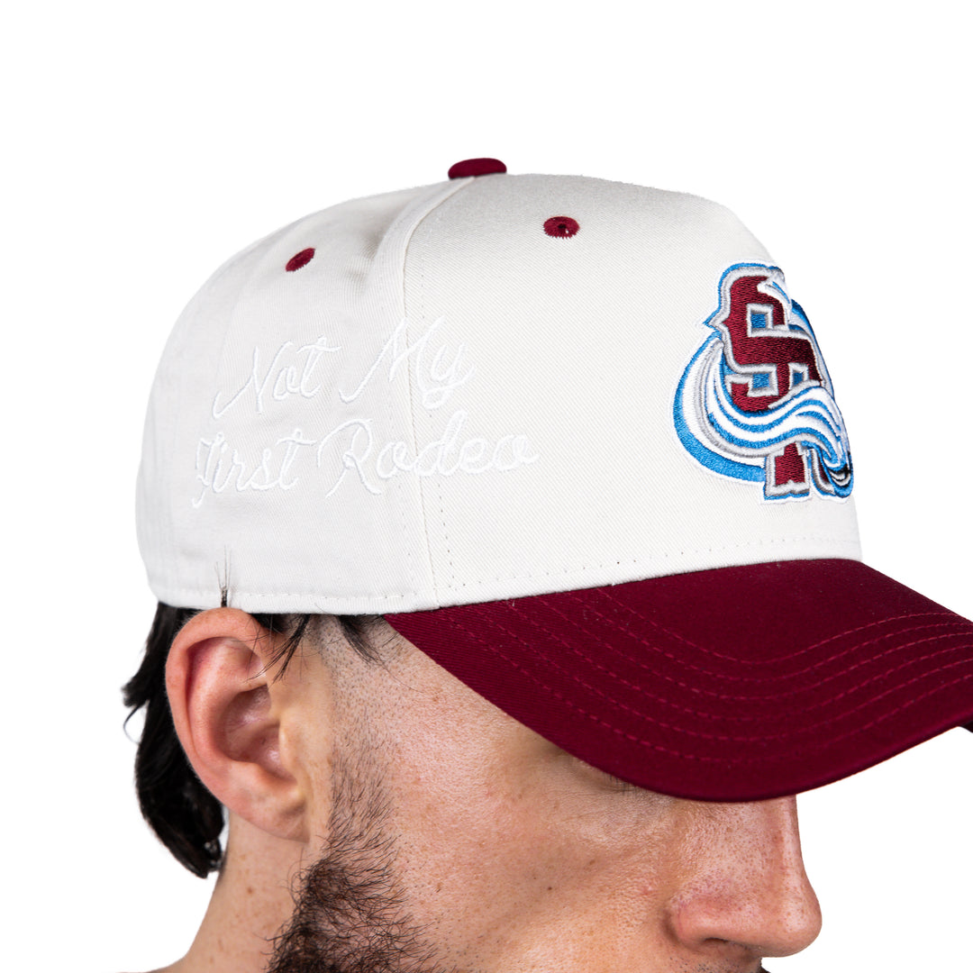 Red Rocks A-Frame Hat (Cream/Maroon)