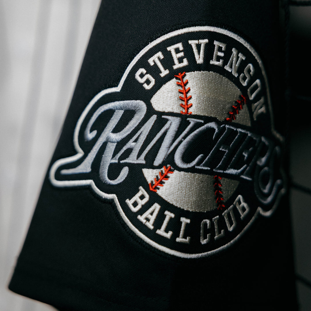 Pinstripe Baseball Jersey (Ivory/Black)