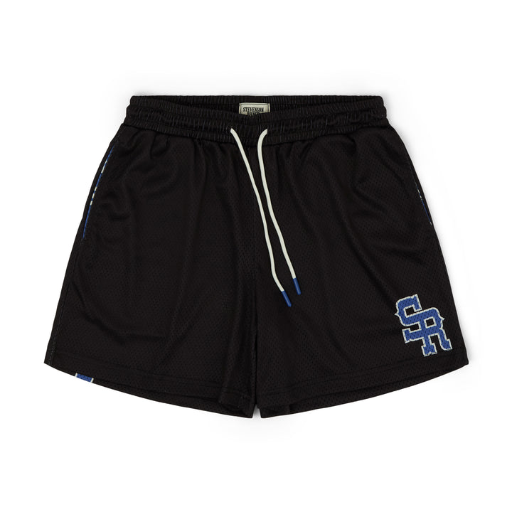 Varsity Mesh Shorts (Black/Blue)