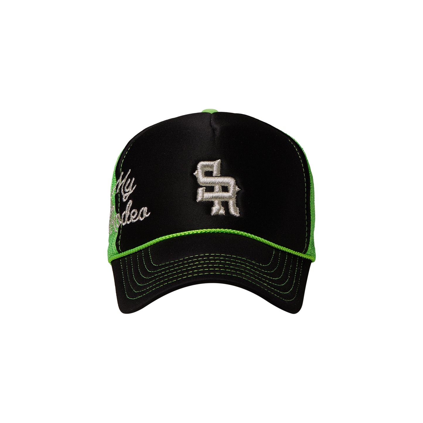 Structured Trucker Hat (Black/Green)