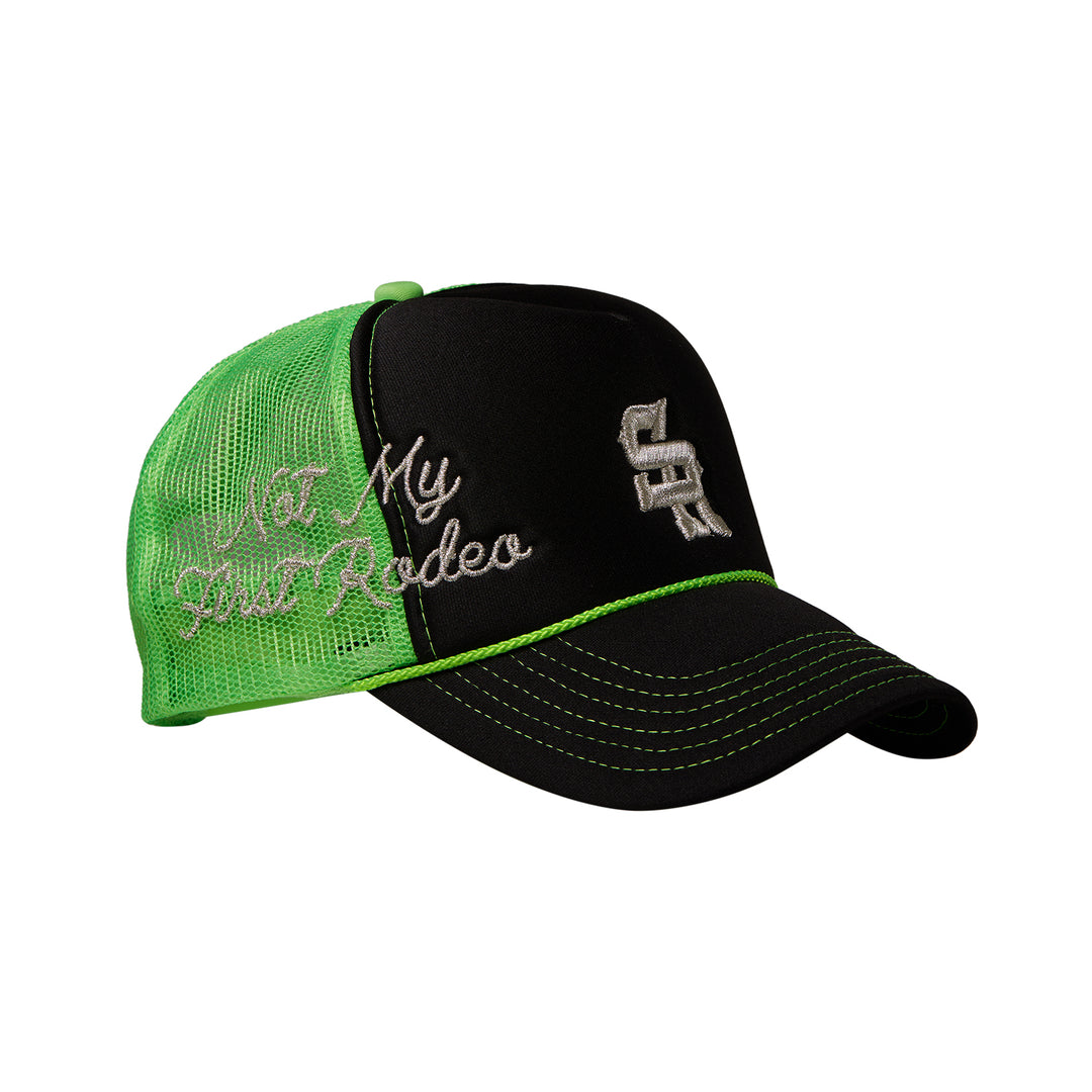 Structured Trucker Hat (Black/Green)