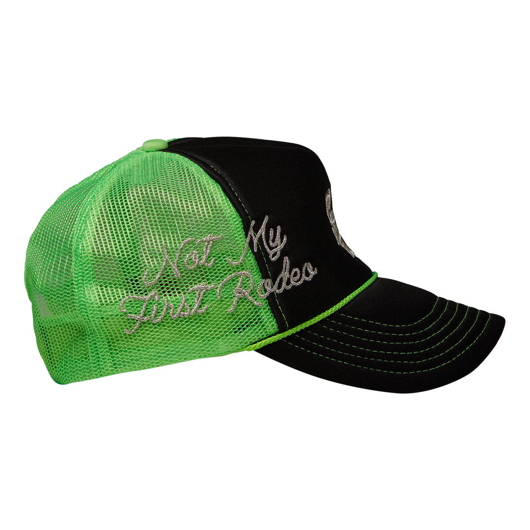 Structured Trucker Hat (Black/Green)