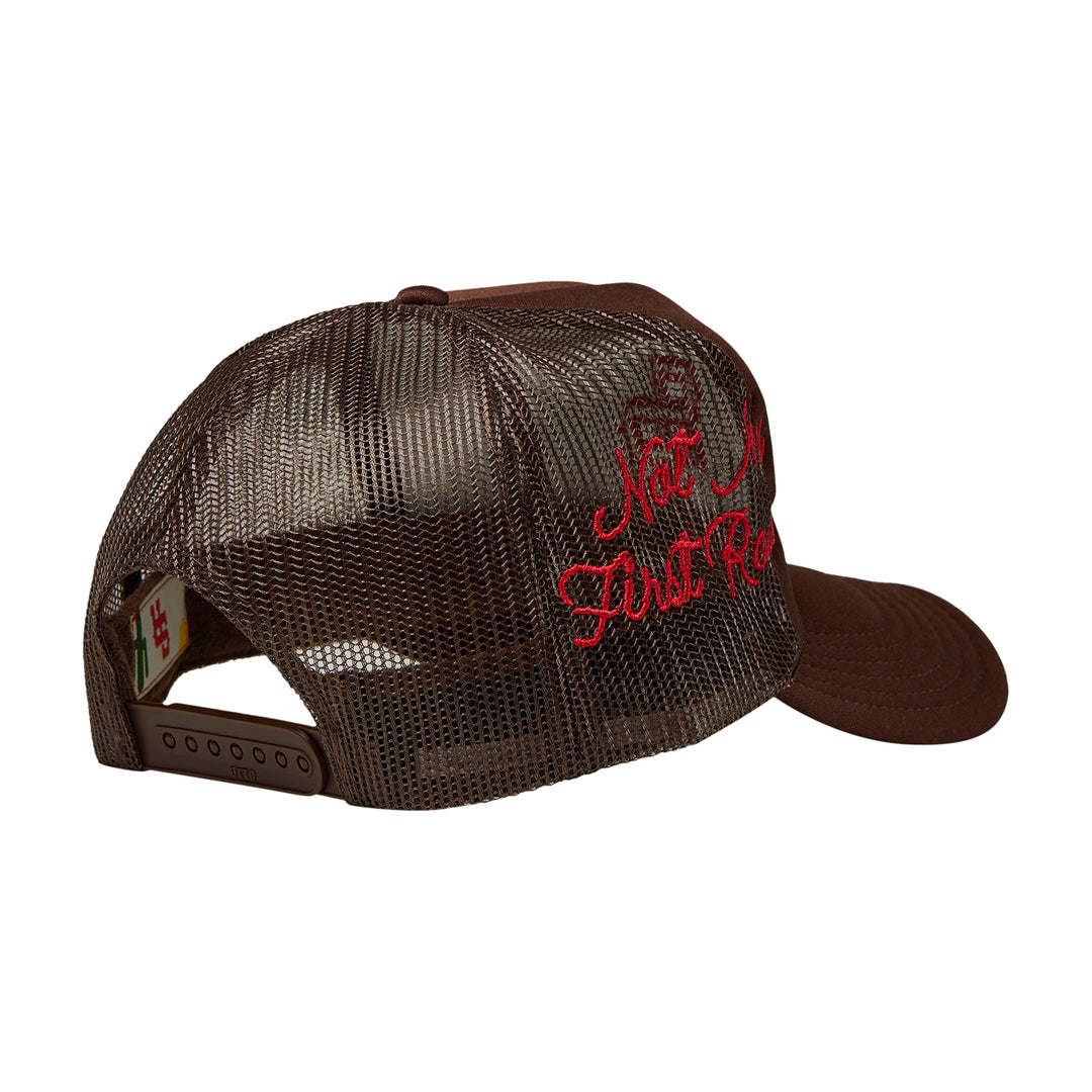 NMFR Classic Trucker Hat (Brown/Red)