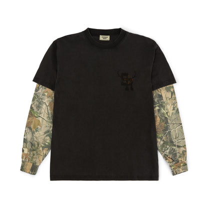 Hunting Club Twofer Tee (Vintage black/Camo)