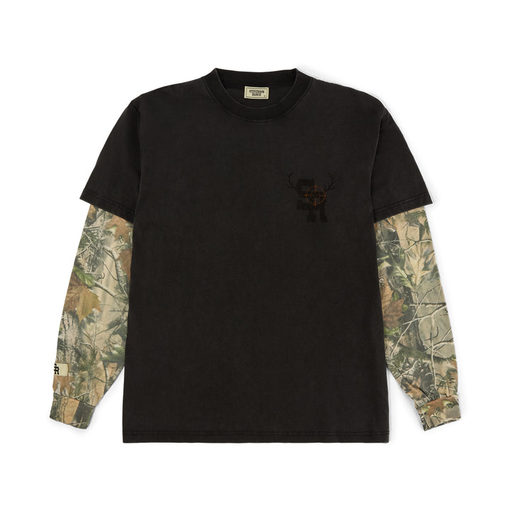 Hunting Club Twofer Tee (Vintage black/Camo)