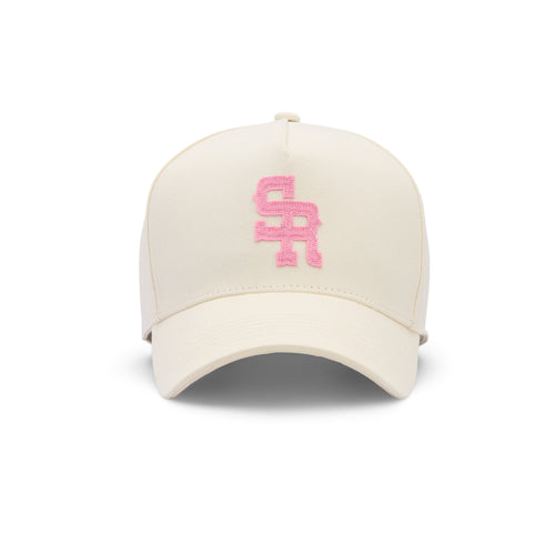 "The Midtown" Structured Hat (Cream/Pink)