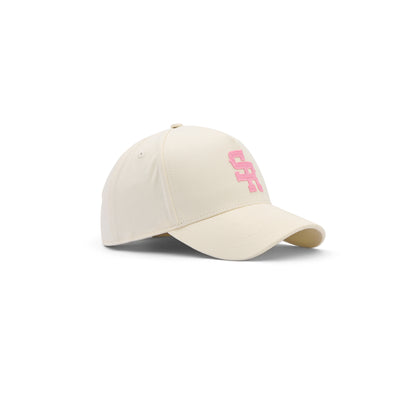 "The Midtown" Structured Hat (Cream/Pink)