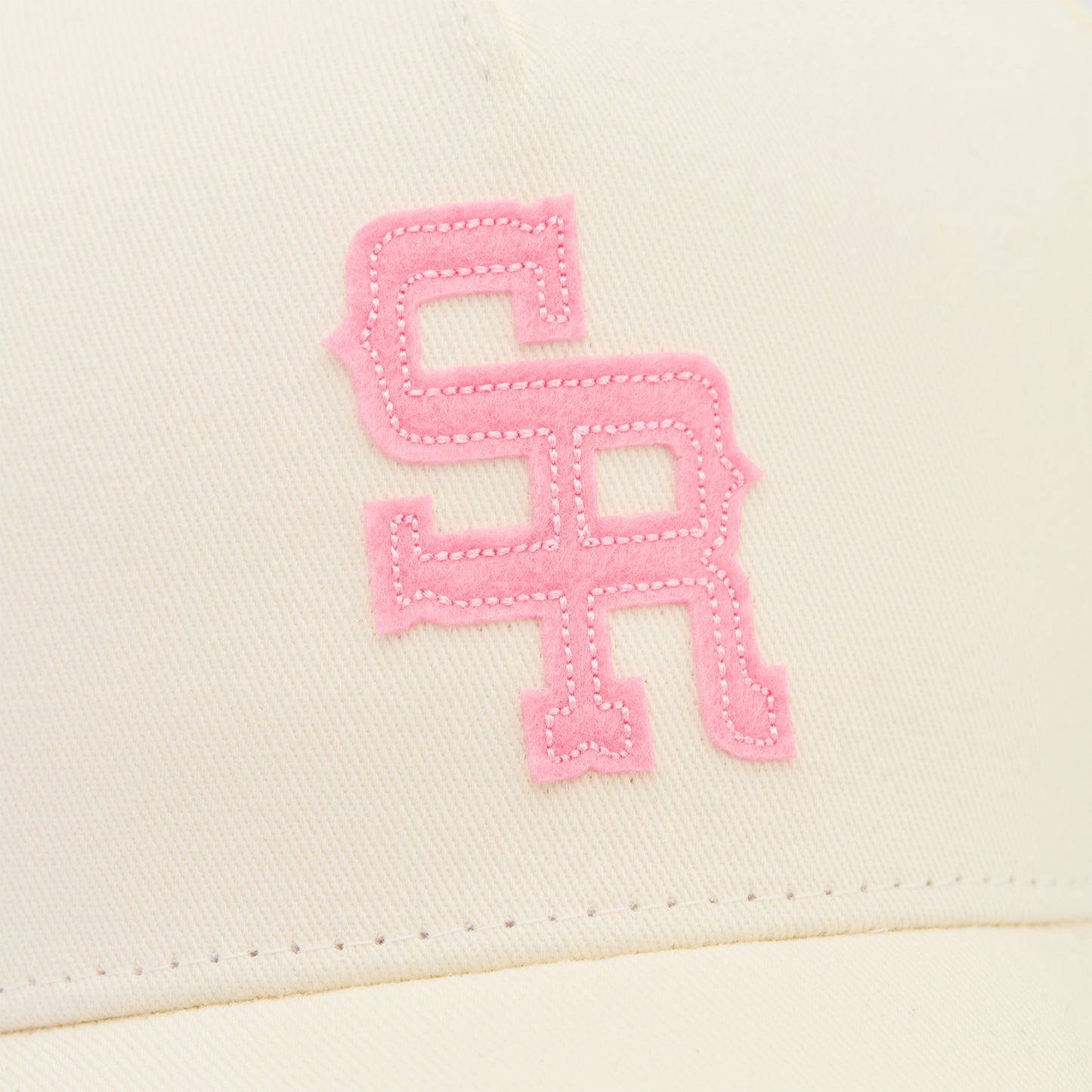 "The Midtown" Structured Hat (Cream/Pink)