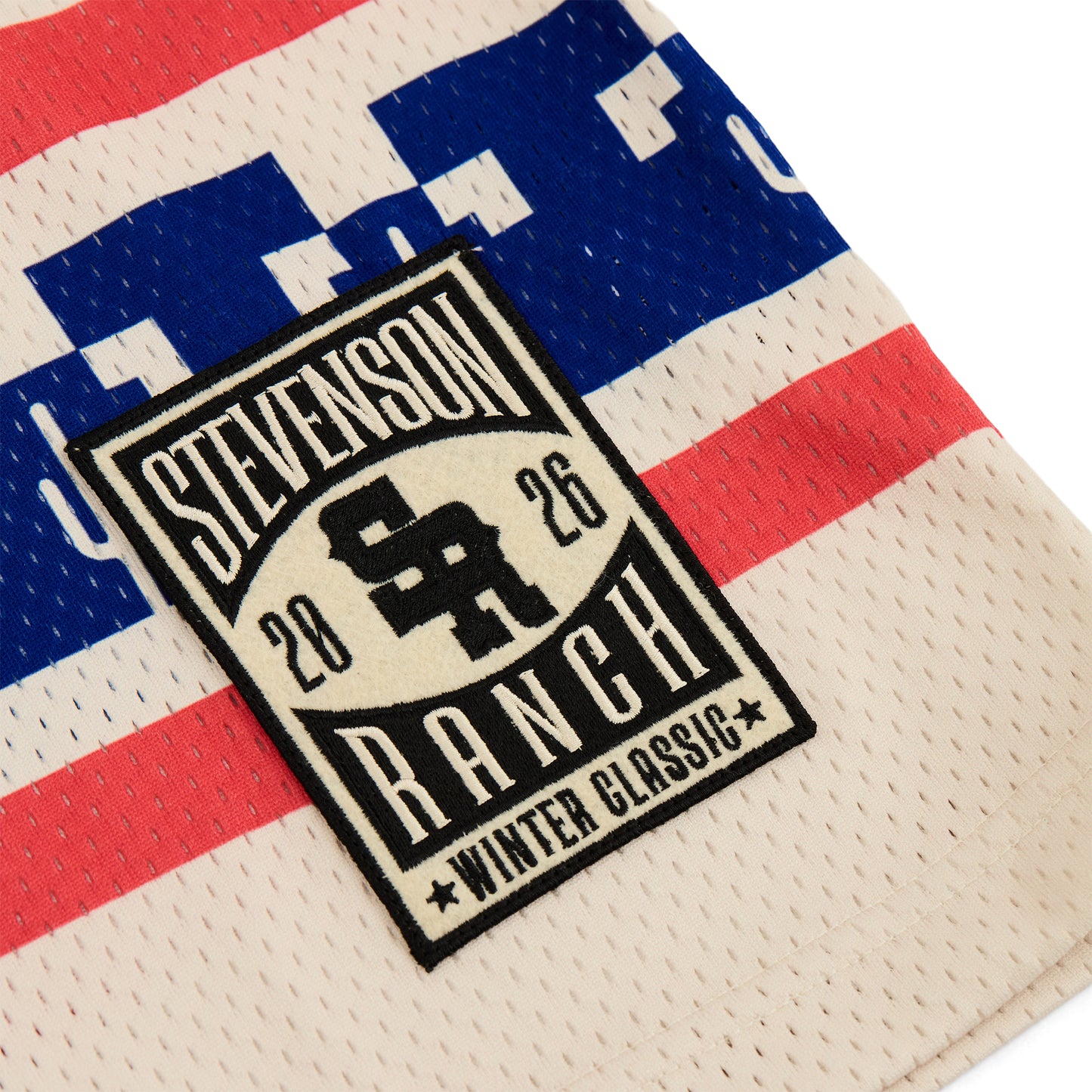 Winter Classic Hockey Jersey (Cream/Blue/Red)