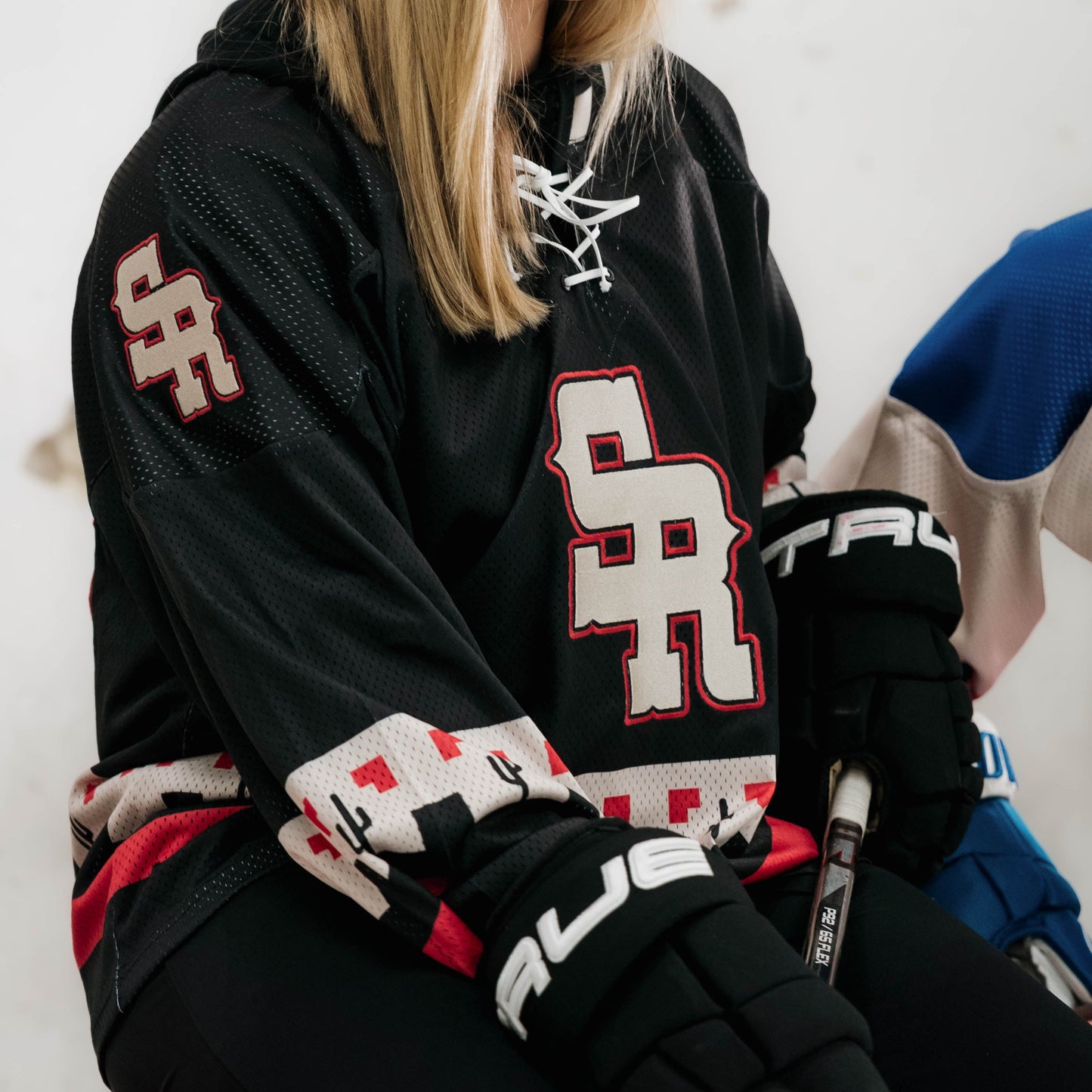 Winter Classic Hockey Jersey (Black/Red/Cream)