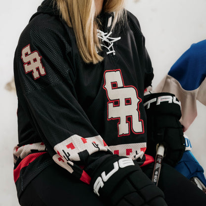 Winter Classic Hockey Jersey (Black/Red/Cream)