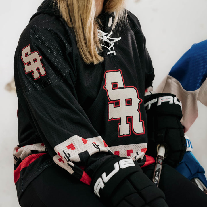 Winter Classic Hockey Jersey (Black/Red/Cream)