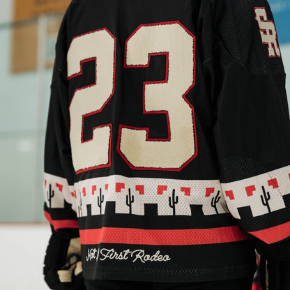 Winter Classic Hockey Jersey (Black/Red/Cream)