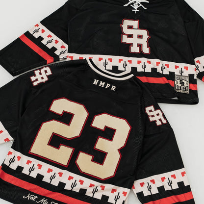 Winter Classic Hockey Jersey (Black/Red/Cream)