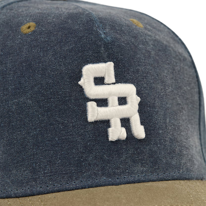 Denim Structured Hat (Denim/Tan)