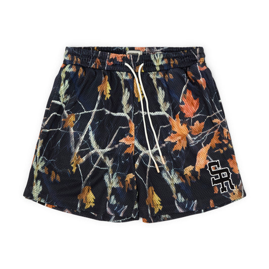 Varsity Mesh Shorts (Forest Camo)