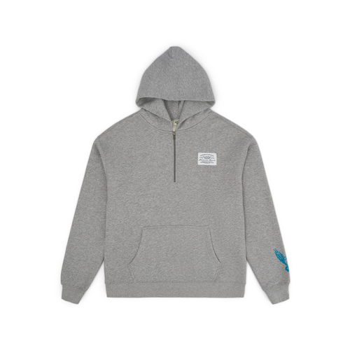 Owl Quarter Zip Hoodie (Grey)