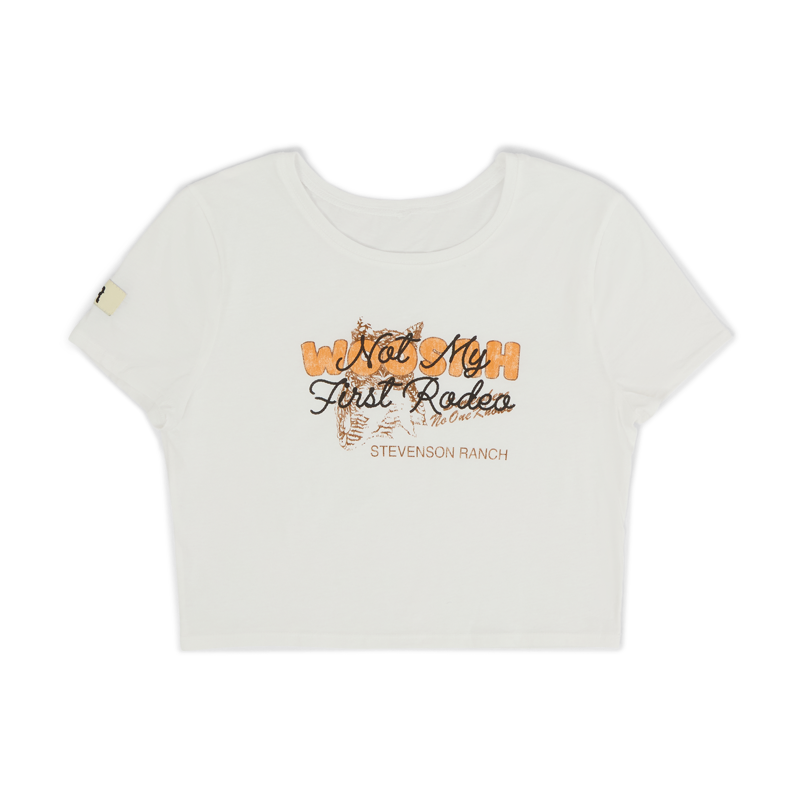 Womens Woosah Crop Tee (White)