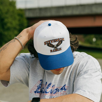 Eagle Canvas Hat (White/Blue)