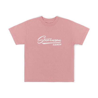 Kids Vintage Script Tee (Pink)