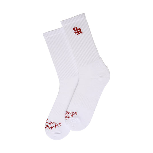 Knit Socks (White/Red)