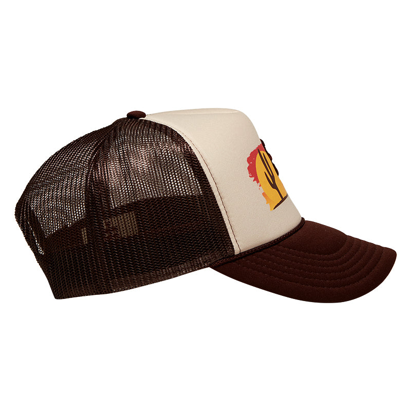 Gorra clásica Sunset Trucker (marrón/multicolor)