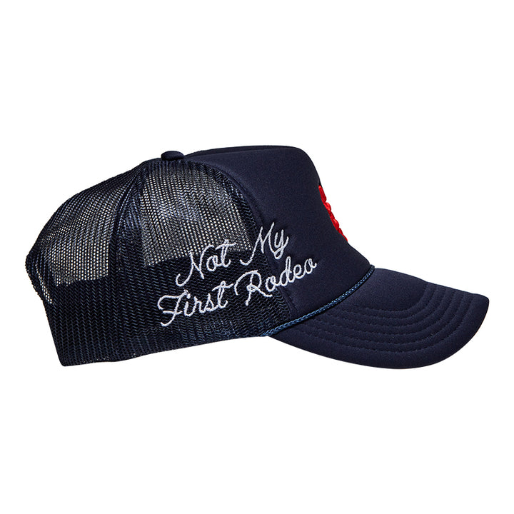 NMFR Classic Trucker Hat (Blue/Red)