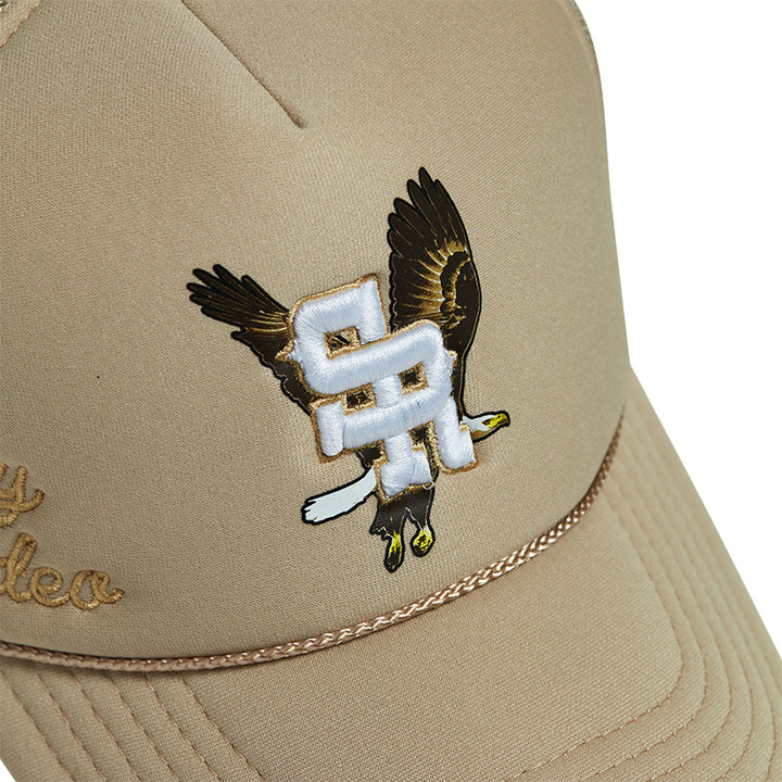 Classic Eagle Trucker Hat (Tan/Multi)