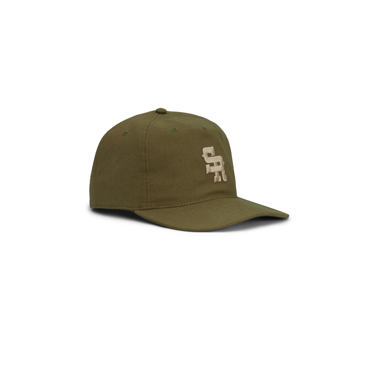 "The Journeyman" Unstructured Hat (Olive/Cream)