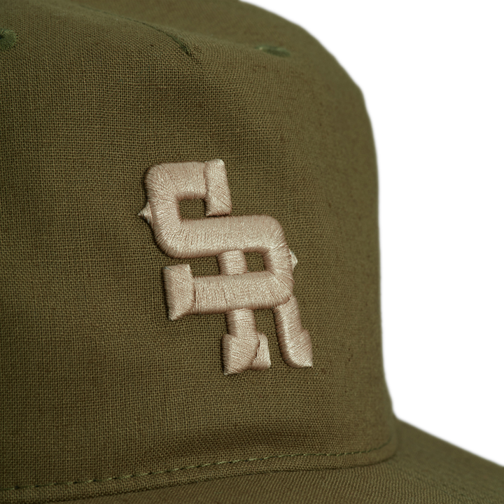 "The Journeyman" Unstructured Hat (Olive/Cream)