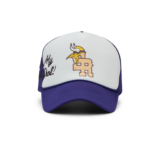 Stevenson Ranch x Minnesota "Skol" Trucker Hat (White/Purple)