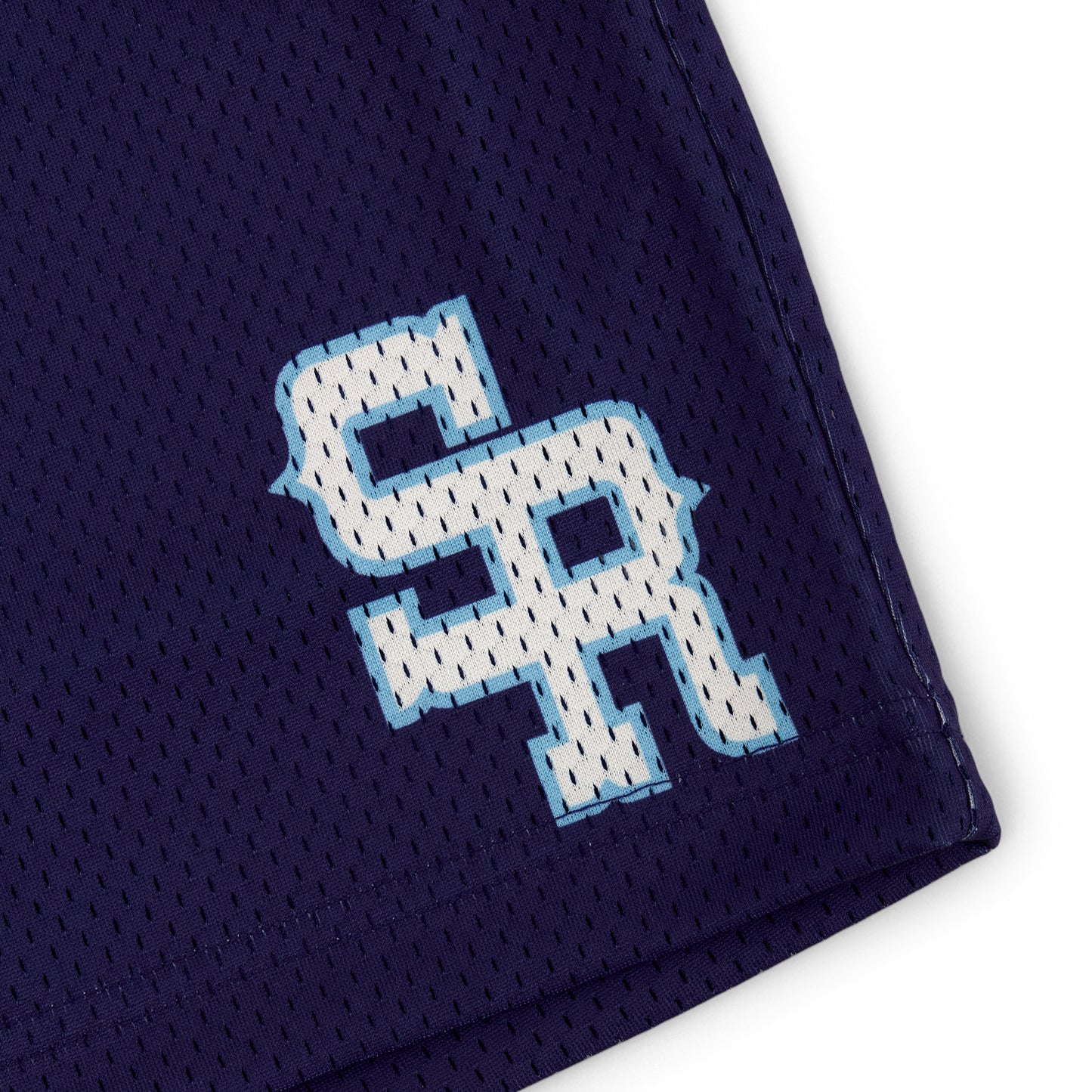 Varsity Mesh Shorts (Navy/White)