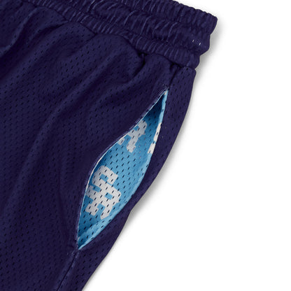 Varsity Mesh Shorts (Navy/White)