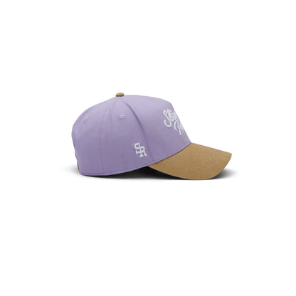 Midtown "Script Logo" Structured Hat (Purple/Tan)