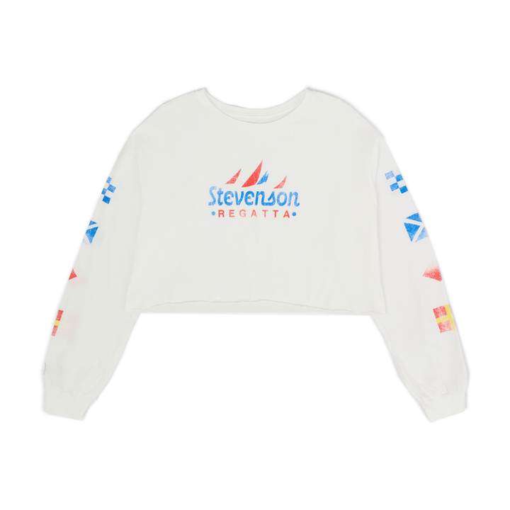 Womens Regatta Cropped Long Sleeve Tee (White)