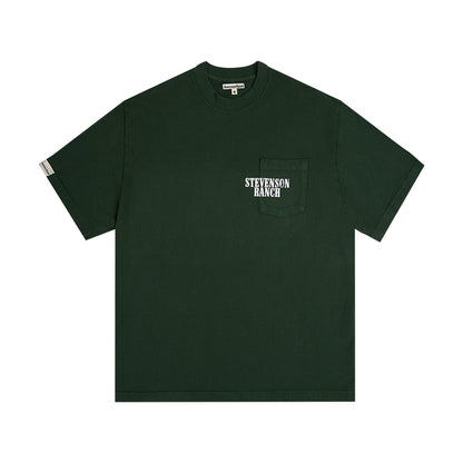 Distressed Pocket Tee (Green)