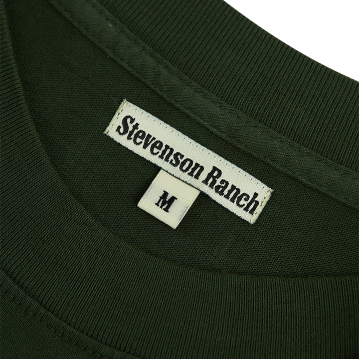 Camiseta con bolsillo desgastado (verde)